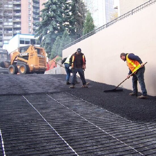 Installing a snow melting system, or ramp heating system